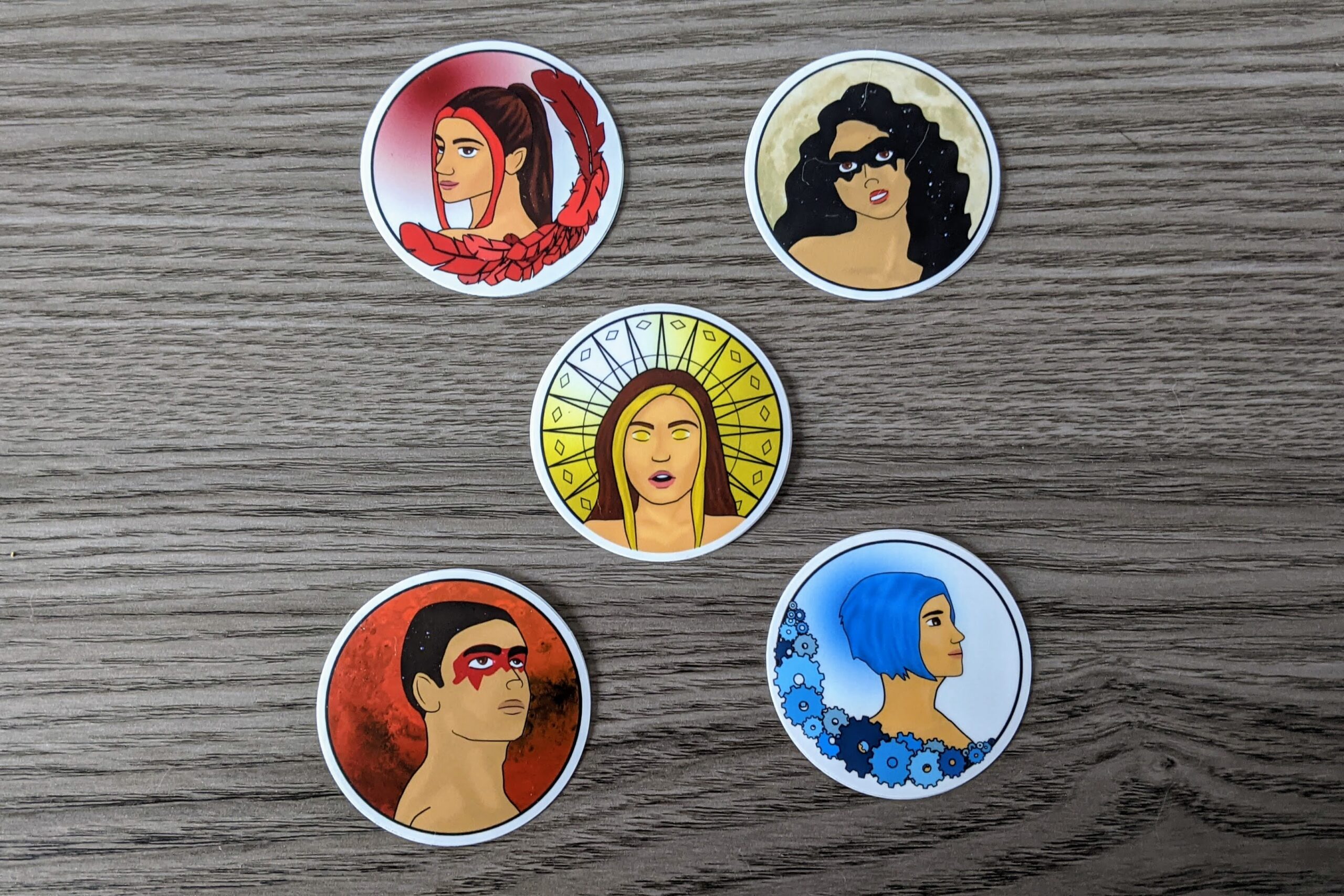 Cloned Evil characters sticker set